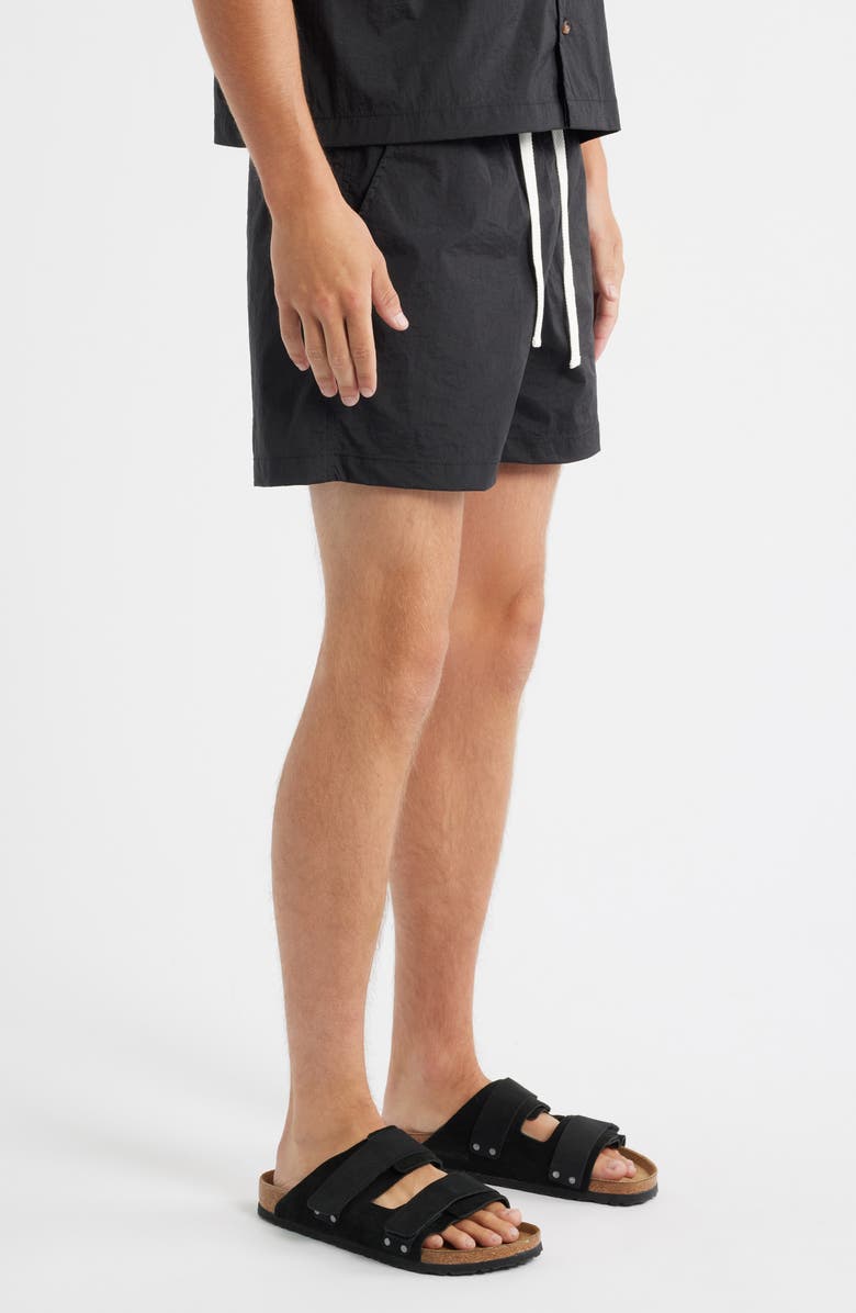 RIZORT Kore Drawstring Nylon Shorts, Alternate, color, Black