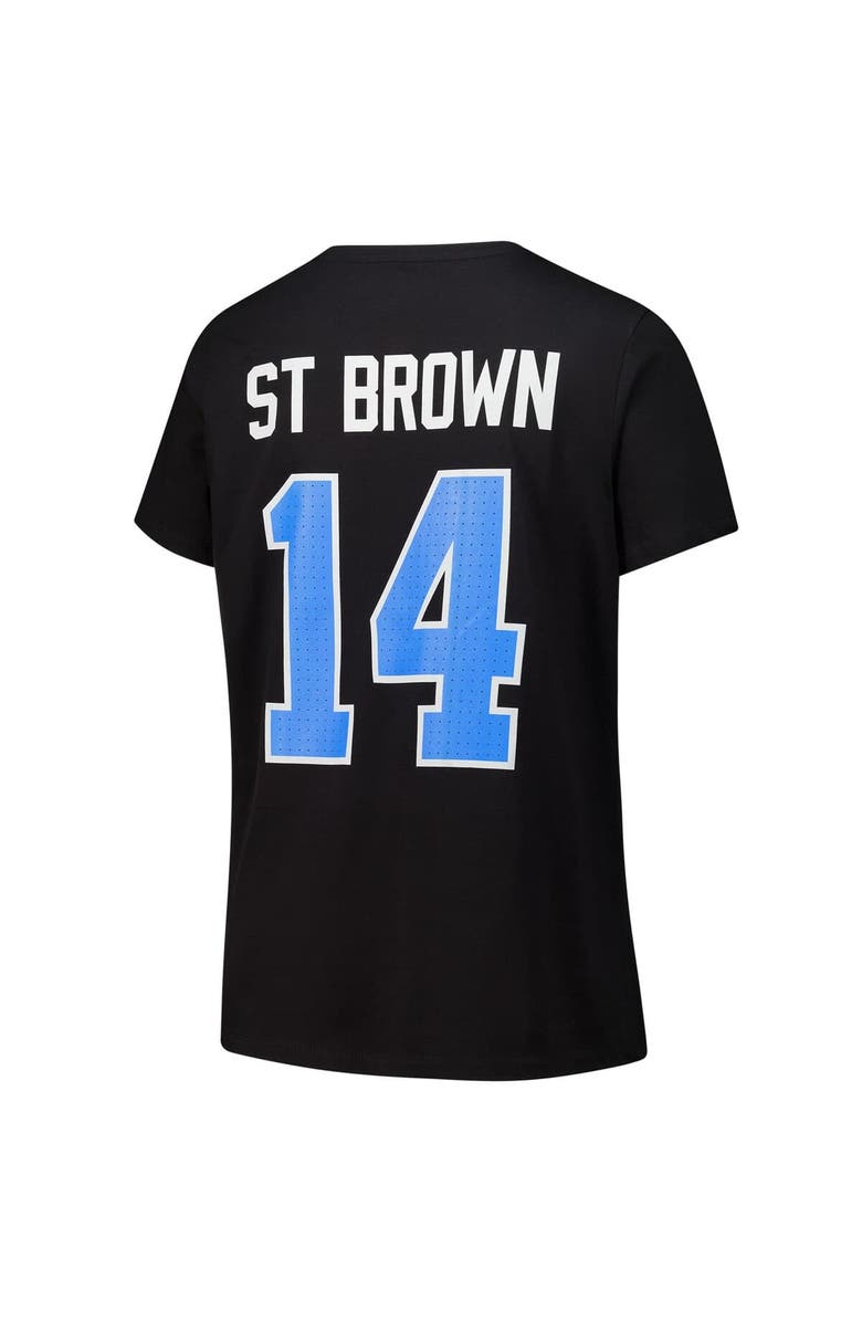 FANATICS Women's Fanatics Amon-Ra St. Brown Black Detroit Lions Plus Size Player Name & Number V-Neck T-Shirt, Alternate, color, Black