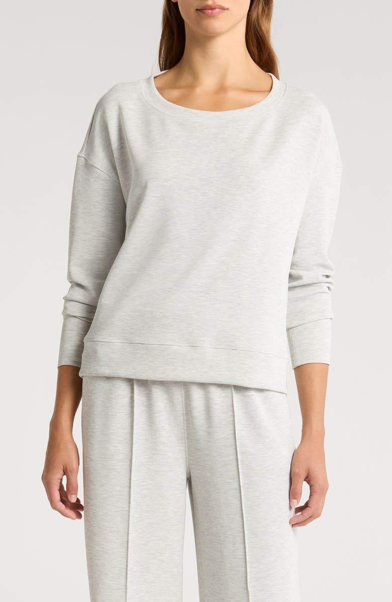 Sweaty Betty Sand Wash CloudWeight Sweatshirt, Main, color, Ice Grey M