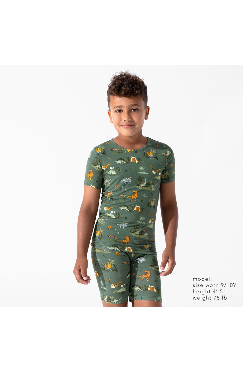 Bellabu Bear Jurassic Park Safari Kids 2-Piece Short Sleeve & Shorts Pajama Set, Alternate, color, Jurassic Park: Safari