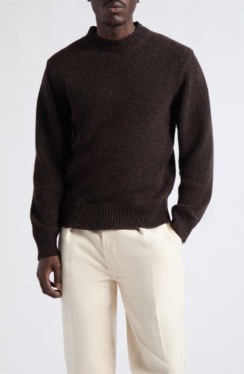 Donegal Merino Wool, Cashmere & Silk Crewneck Sweater