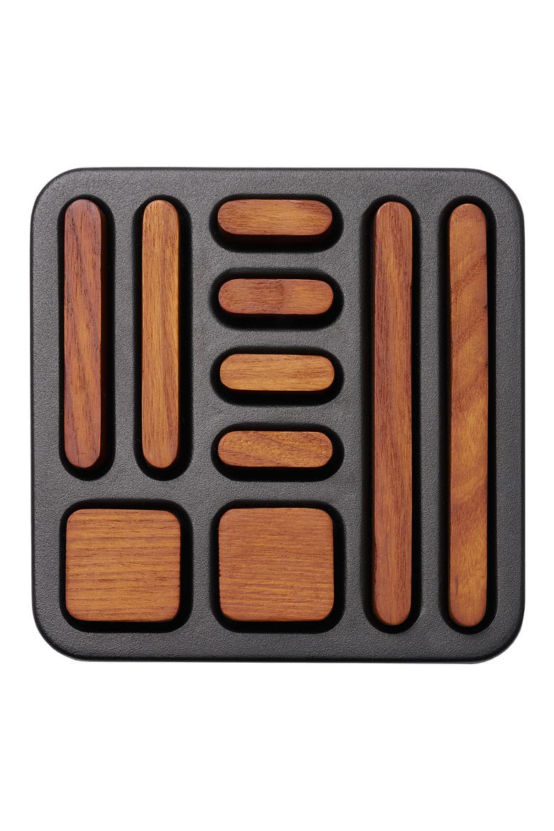 Tidy Set of 10 Magnets, Main, color, BLACK
