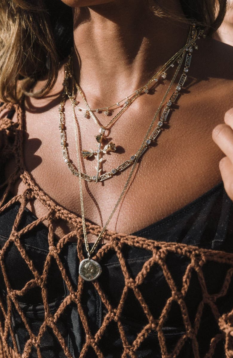 Child of Wild Rosa Sacra Pendant Necklace, Alternate, color, Gold