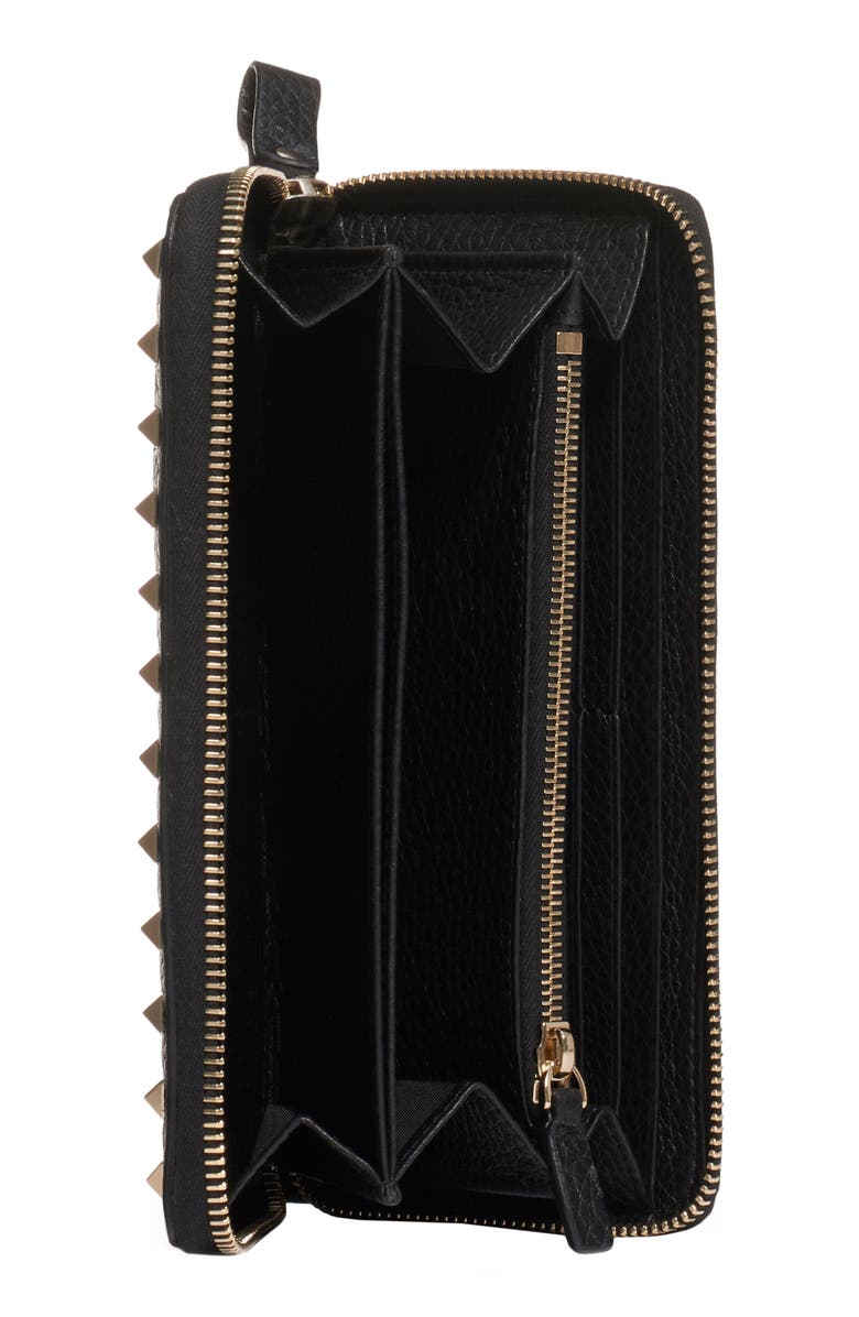 Valentino Garavani Rockstud Continental Leather Wallet, Alternate, color, 