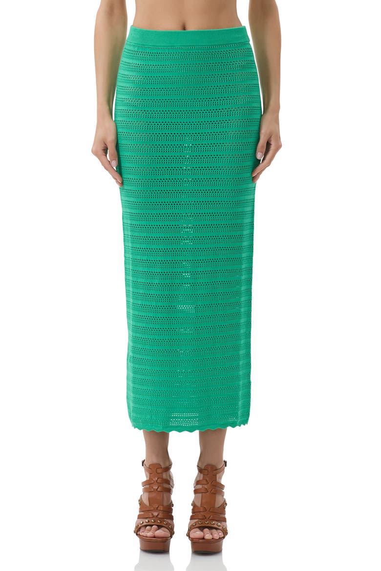 Dorota Open Stitch Maxi Skirt, Main, color, SUMMER GRASS
