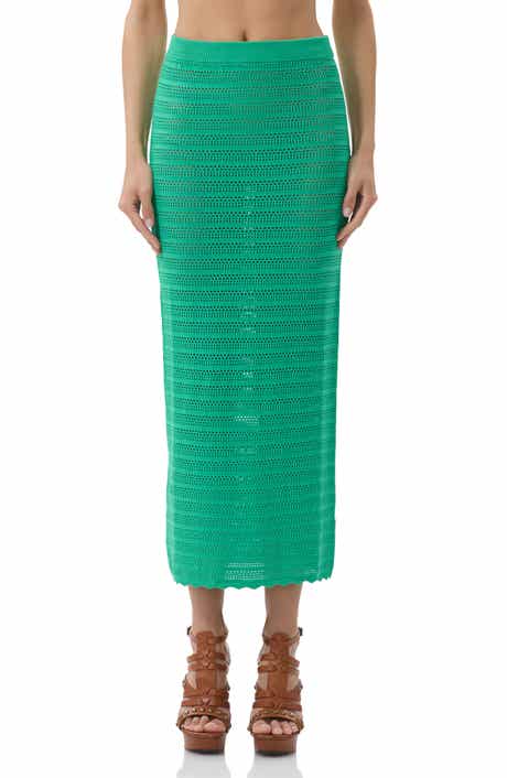 AFRM Dorota Open Stitch Maxi Skirt