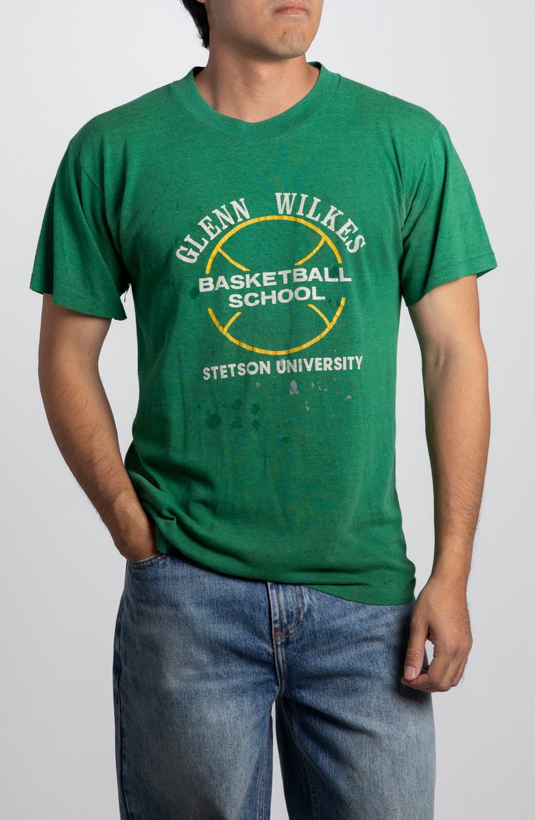 Elwood Vintage Glenn Wilkes Basketball Tee, Main, color, Green