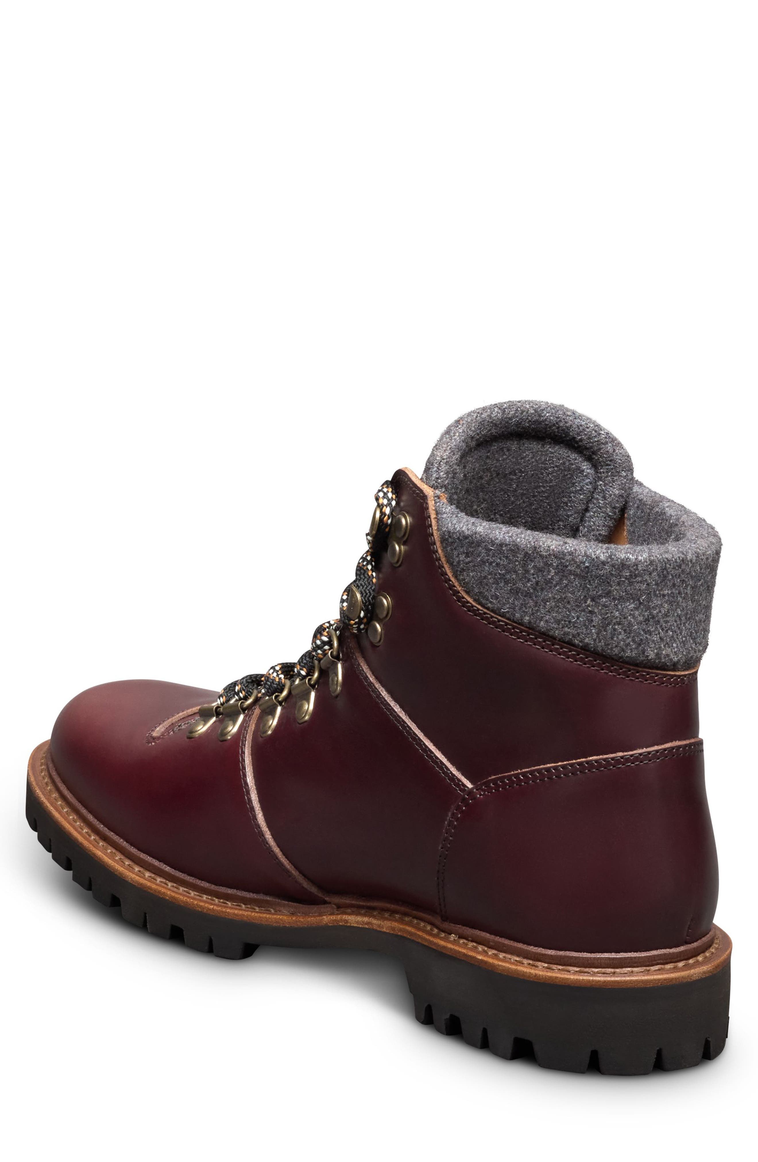Allen Edmonds Whistler Waterproof Hiker Boot, Alternate, color, Burgundy