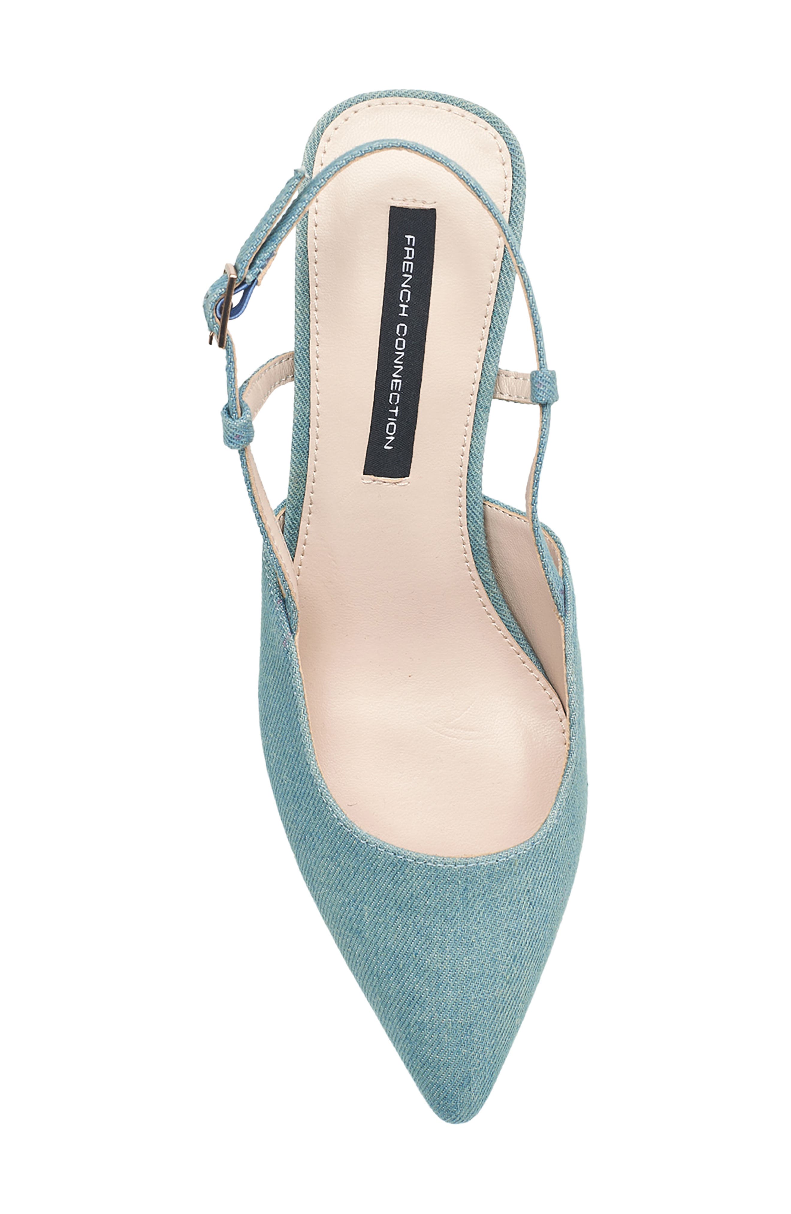 Amy Pointed Toe Slingback Pump, Alternate, color, DENIM