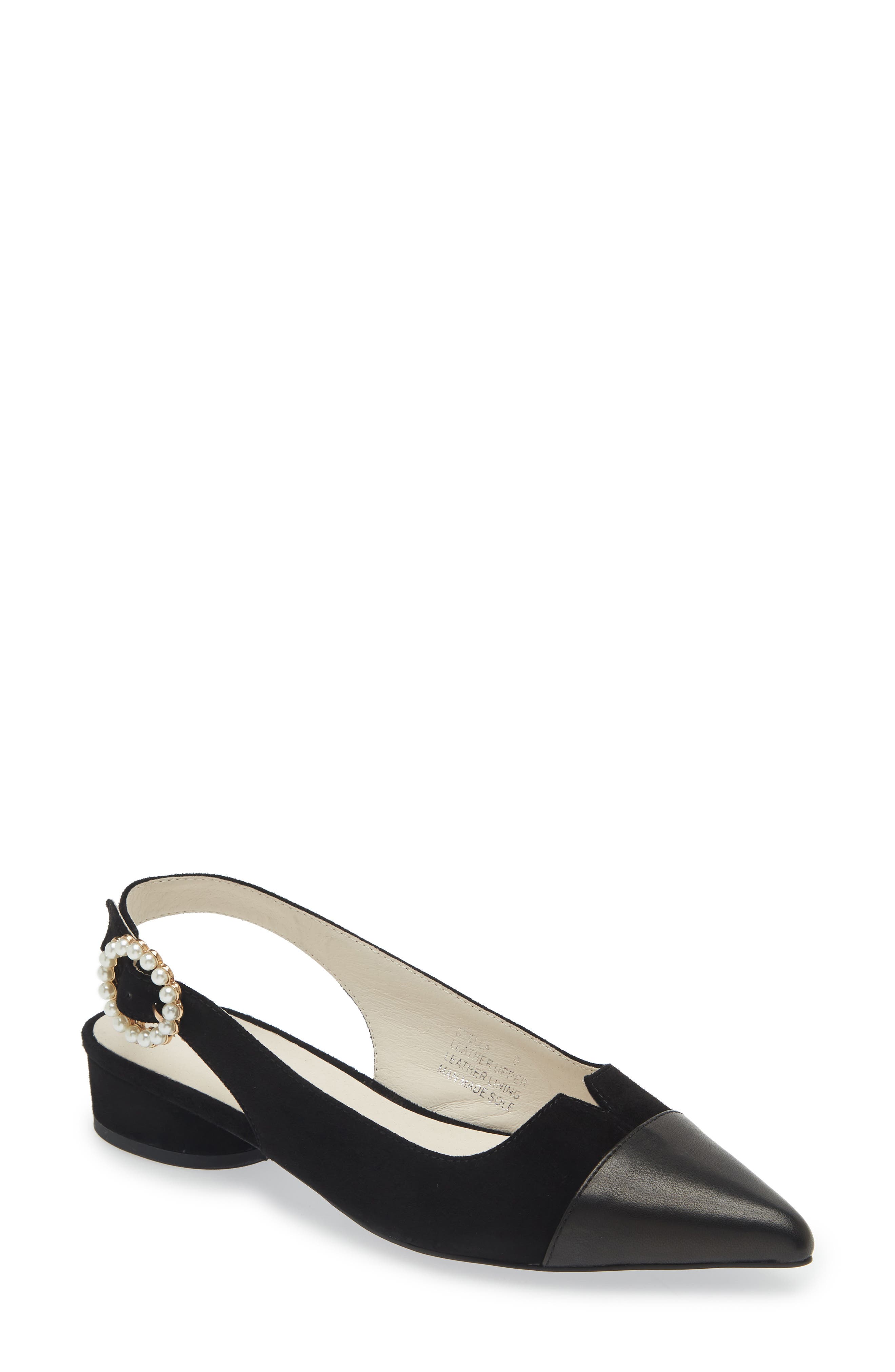 KOKO + PALENKI Stella Pointed Cap Toe Slingback Pump, Main, color, 