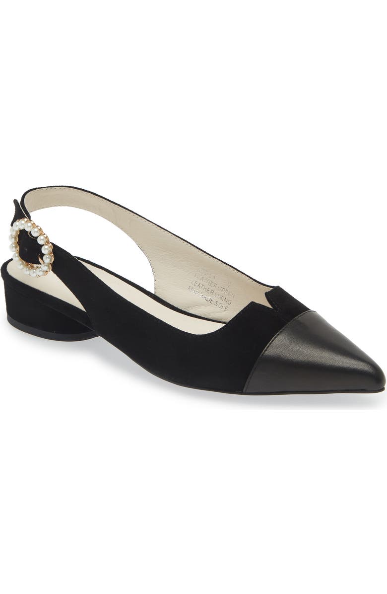 KOKO + PALENKI Stella Pointed Cap Toe Slingback Pump, Main, color,