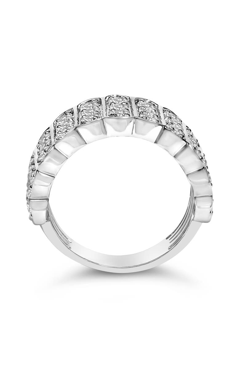 Haus of Brilliance Silver 1 1/2 Cttw Lab Grown Diamond 11 Row Band Ring, Alternate, color, White