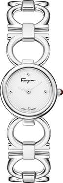 FERRAGAMO Double Gancini Bracelet Watch, 22.5mm