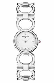FERRAGAMO Double Gancini Bracelet Watch, 22.5mm