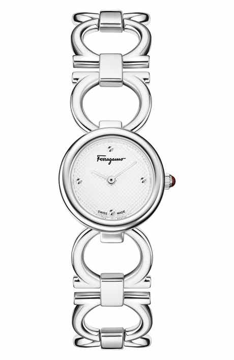 FERRAGAMO Double Gancini Bracelet Watch, 22.5mm