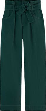 Scotch & Soda Kids' Paperbag Waist Belted Cotton Pants