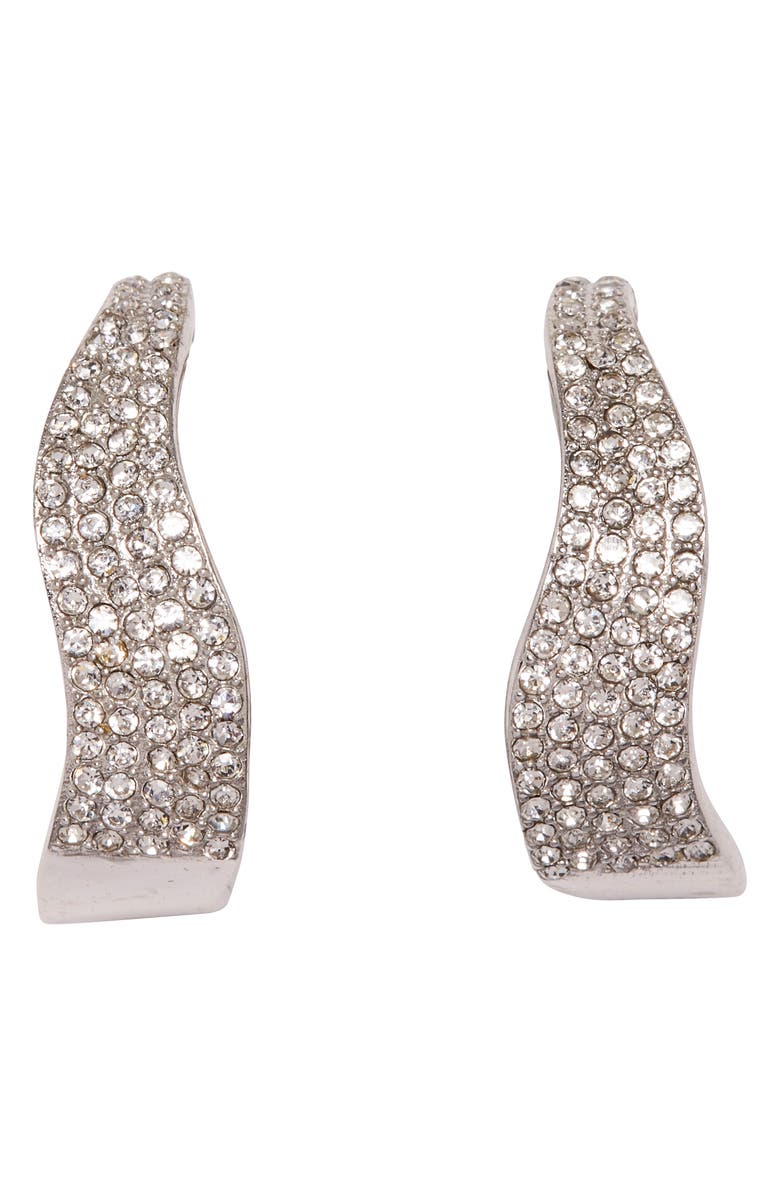 Vince Camuto Pavè Hoop Earrings, Main, color, 