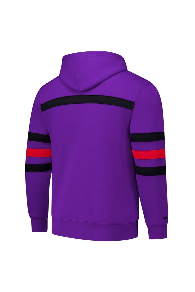 Men's Mitchell & Ness Purple Toronto Raptors Hardwood Classics Nights Head Coach Pullover Hoodie, Alternate, color, Purple