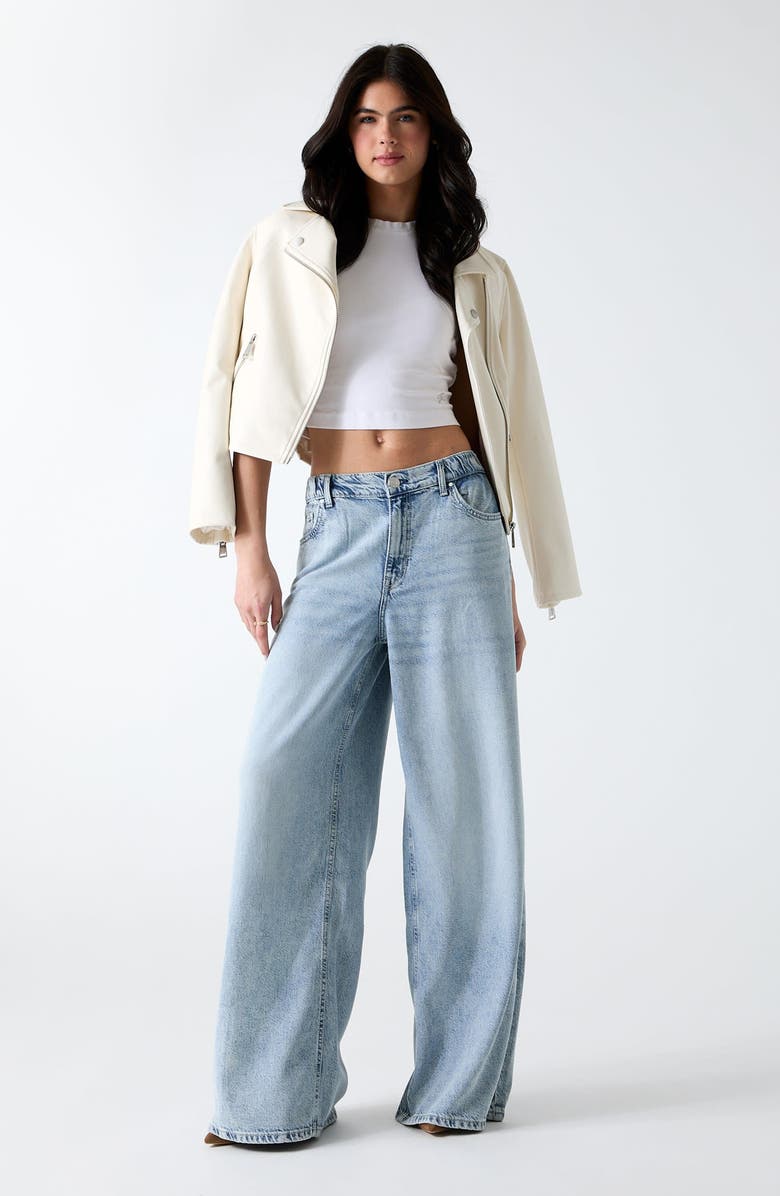 GUESS Wide Leg Jeans, Alternate, color,