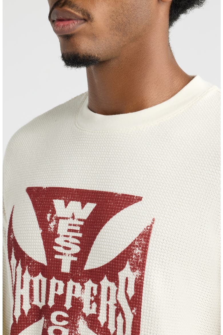 Outlaw Long Sleeve Thermal Graphic T-Shirt, Alternate, color, CREAM