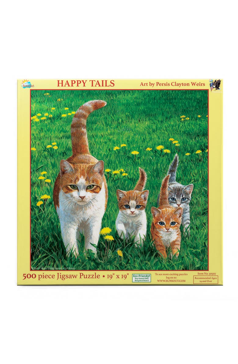 Sunsout Happy Tails 500 piece Jigsaw Puzzle for Adults, Alternate, color, Multicolor