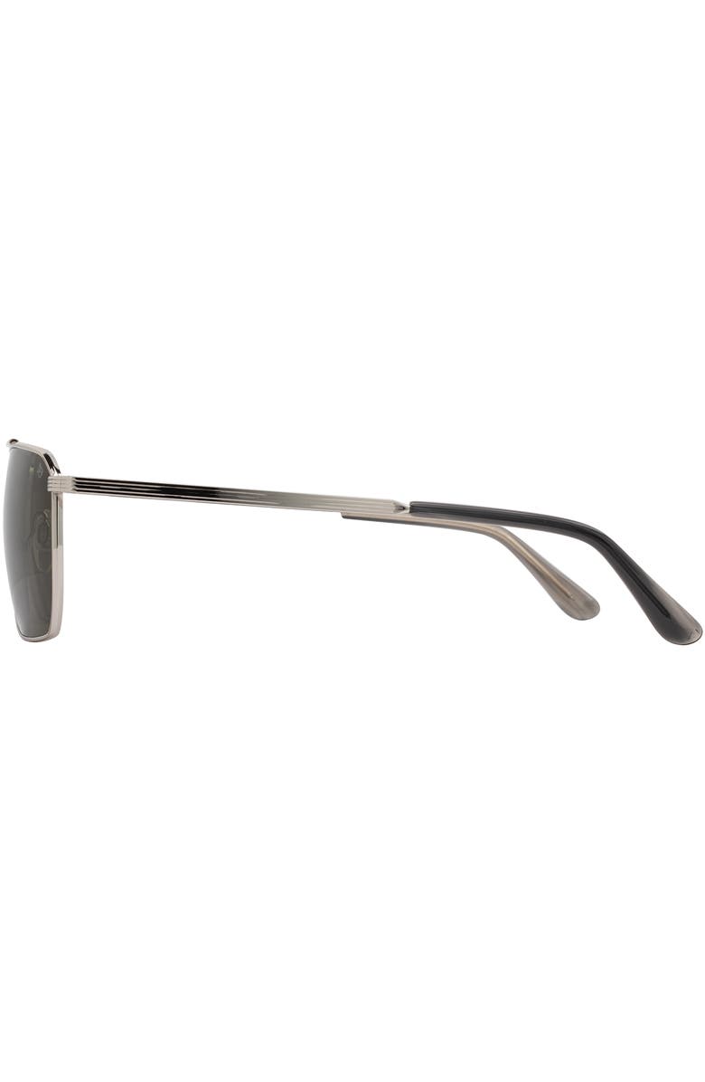 AO Eyewear Geoffrey 58mm Rectangle Nylon Non Polarized, Alternate, color, Silver - Gnn