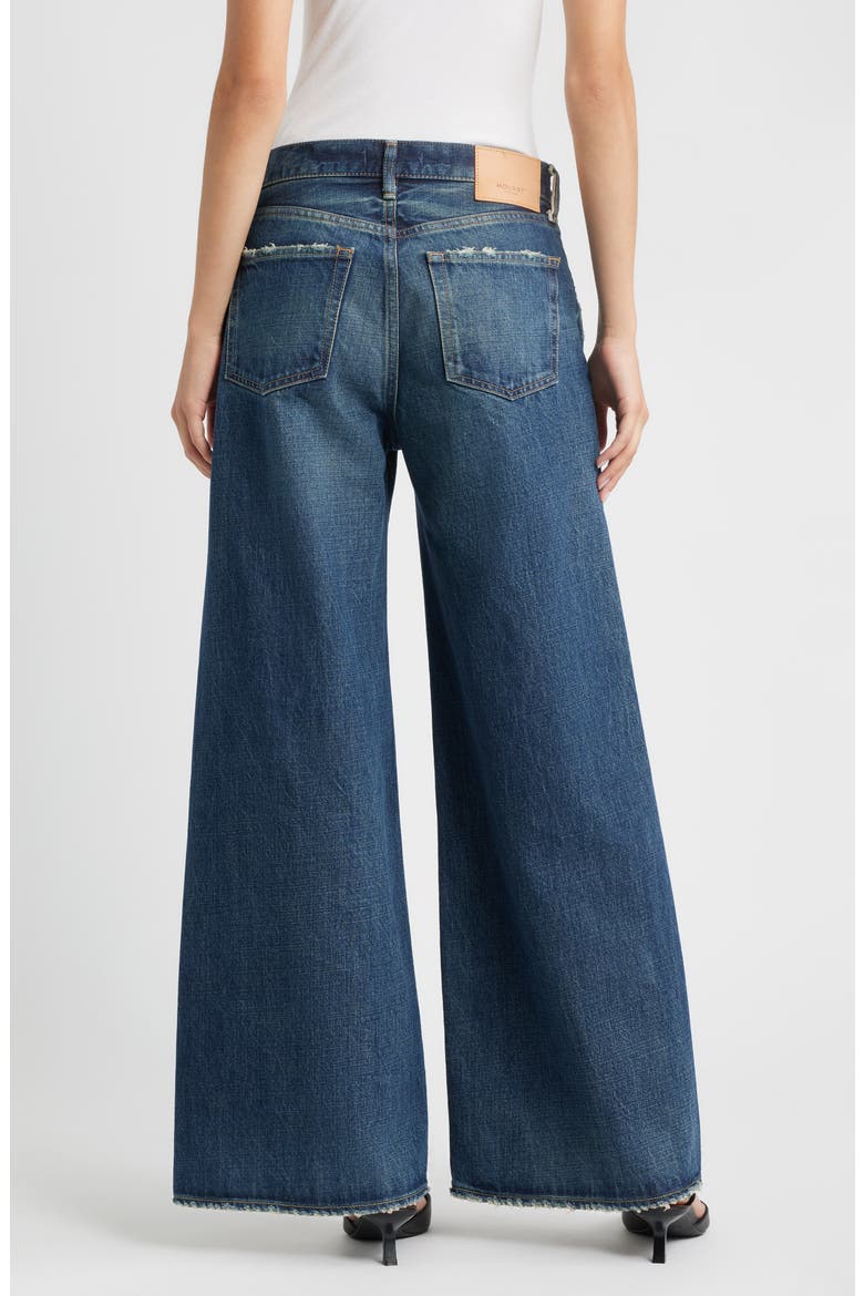 McDavid Baggy High Waist Superwide Leg Jeans, Alternate, color, DARK BLUE