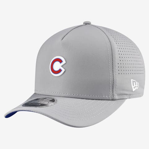 Men's New Era  Gray Chicago Cubs Micro Logo 9FORTY M-Crown A-Frame Adjustable Hat