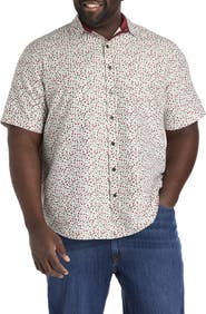 Synrgy by DXL Big & Tall Fall Floral Print Sport Shirt