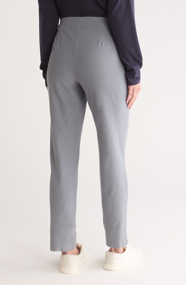 Eileen Fisher Slim Ankle Stretch Crepe Pants, Alternate, color, Steel