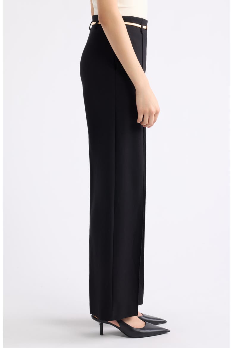 Belted Hollywood Pants, Alternate, color, ANNE BLACK