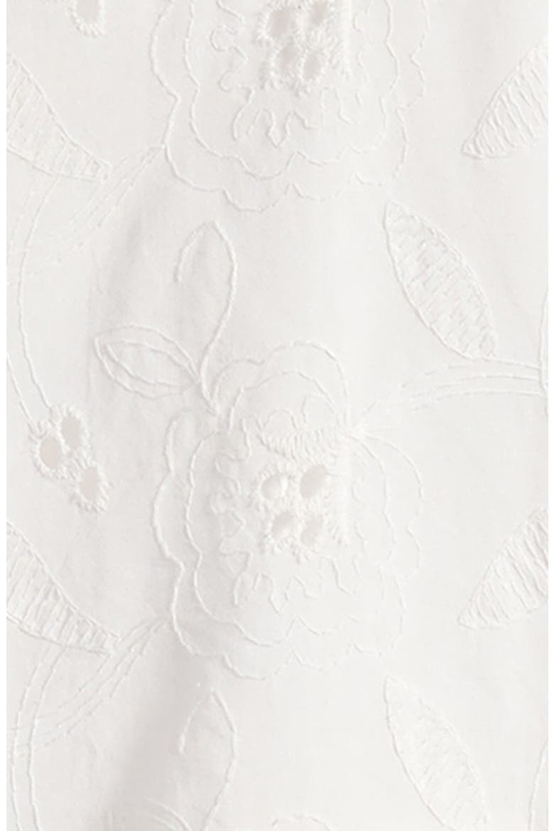 Kids' Eyelet Flutter Sleeve Top, Alternate, color, WHITE