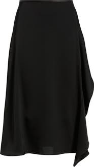 Theory Satin Midi Skirt