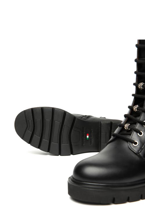 Nerogiardini Charm Combat Boot In Black