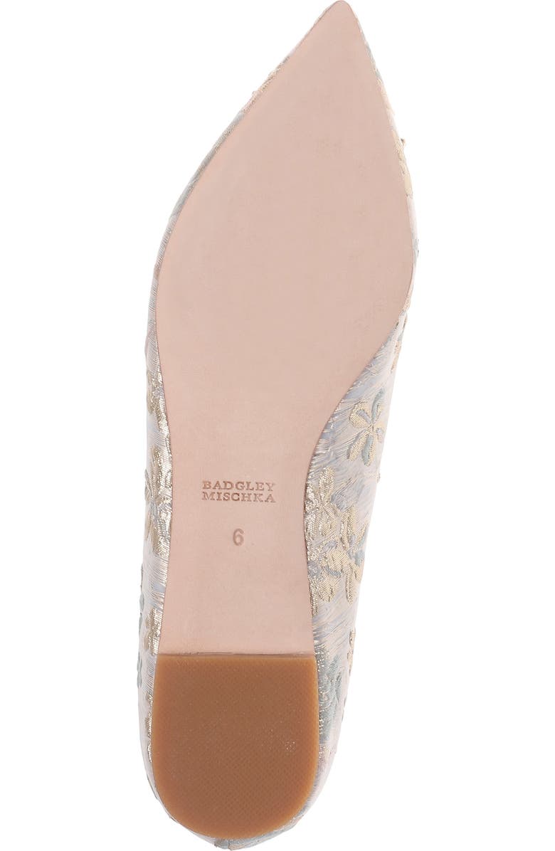 Badgley Mischka Collection Badgley Mischka 'Davis' Crystal Embellished Pointy Toe Flat, Alternate, color,