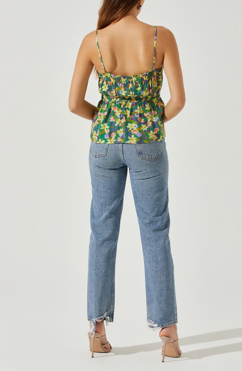 ASTR the Label Ruched Babydoll Camisole, Alternate, color, 