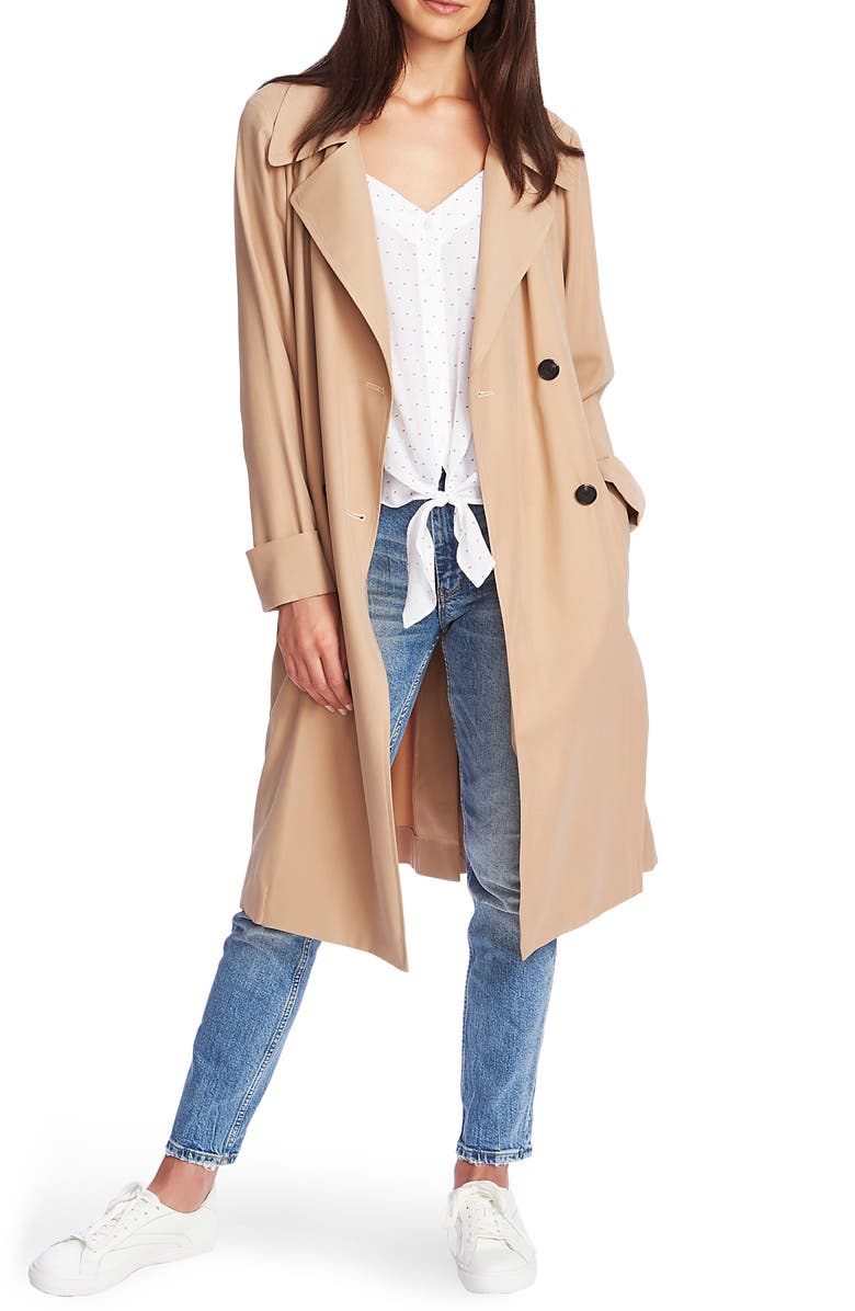 1.STATE Soft Twill Belted Trench Coat, Main, color, 
