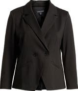 Universal Standard Bianca Stretch Ponte Double Breasted Blazer