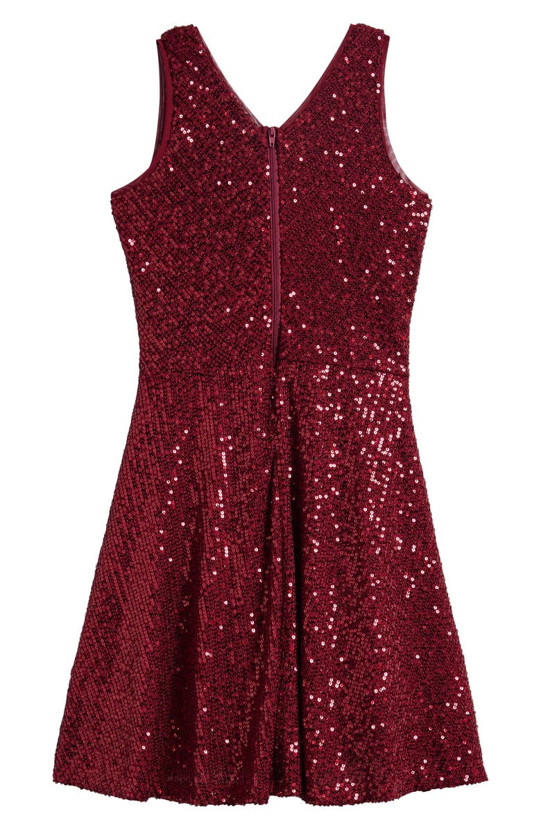 Ava & Yelly Kids' Sequin Sleeveless Dress, Alternate, color, Red