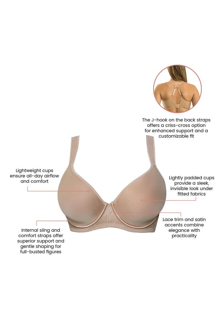 Bliss Molded Spacer T-Shirt Bra, Alternate, color, Warm Sand