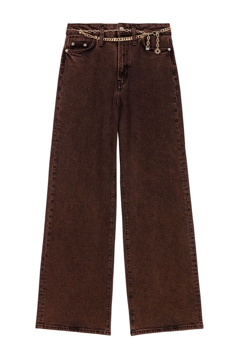 Bootcut jeans with chain, Alternate, color, Brown