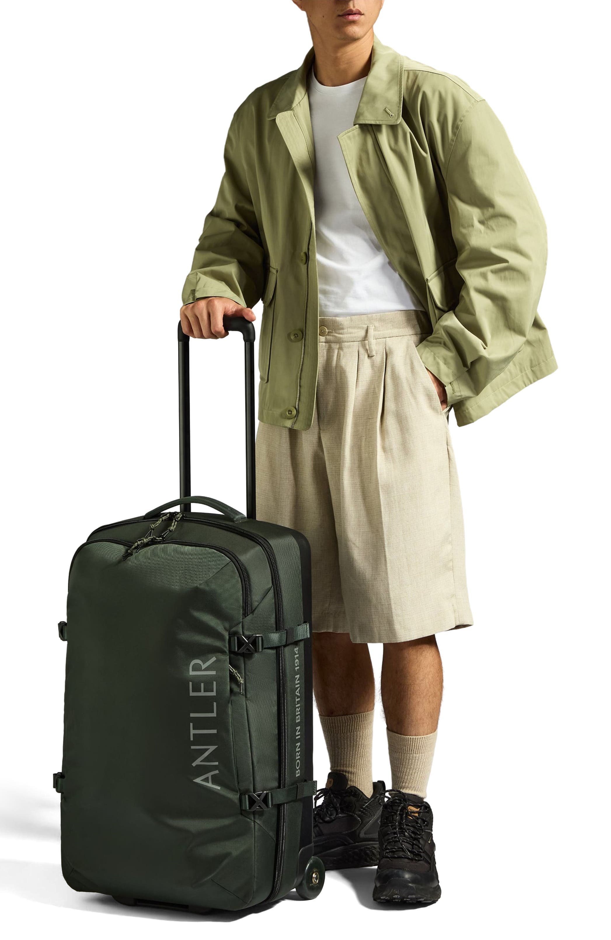 Discovery Wheeled Duffel, Alternate, color, Dark Forest Green