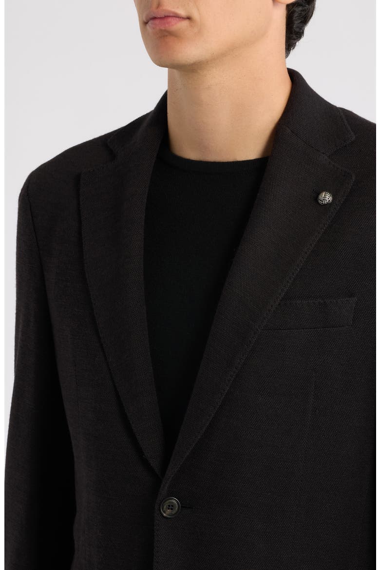 Hartford Solid Knit Sportcoat, Alternate, color, DARK CHOCOLATE