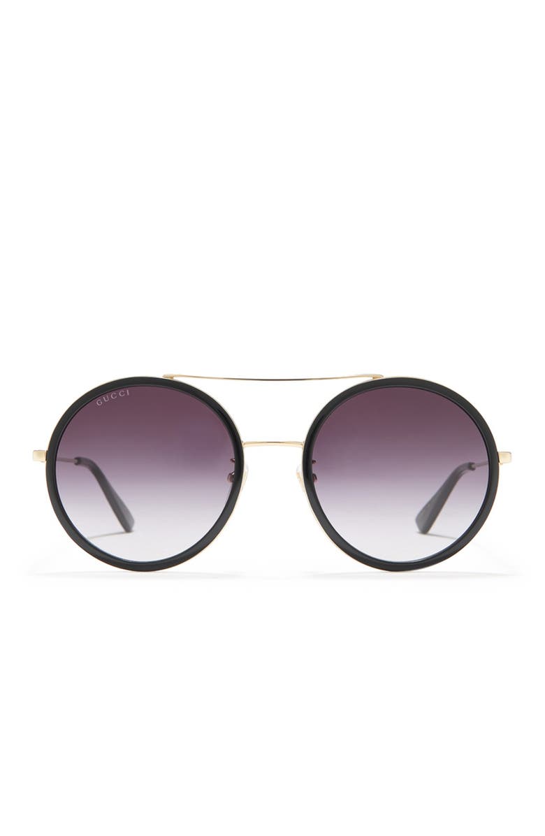 Gucci 56mm Round Sunglasses, Alternate, color,