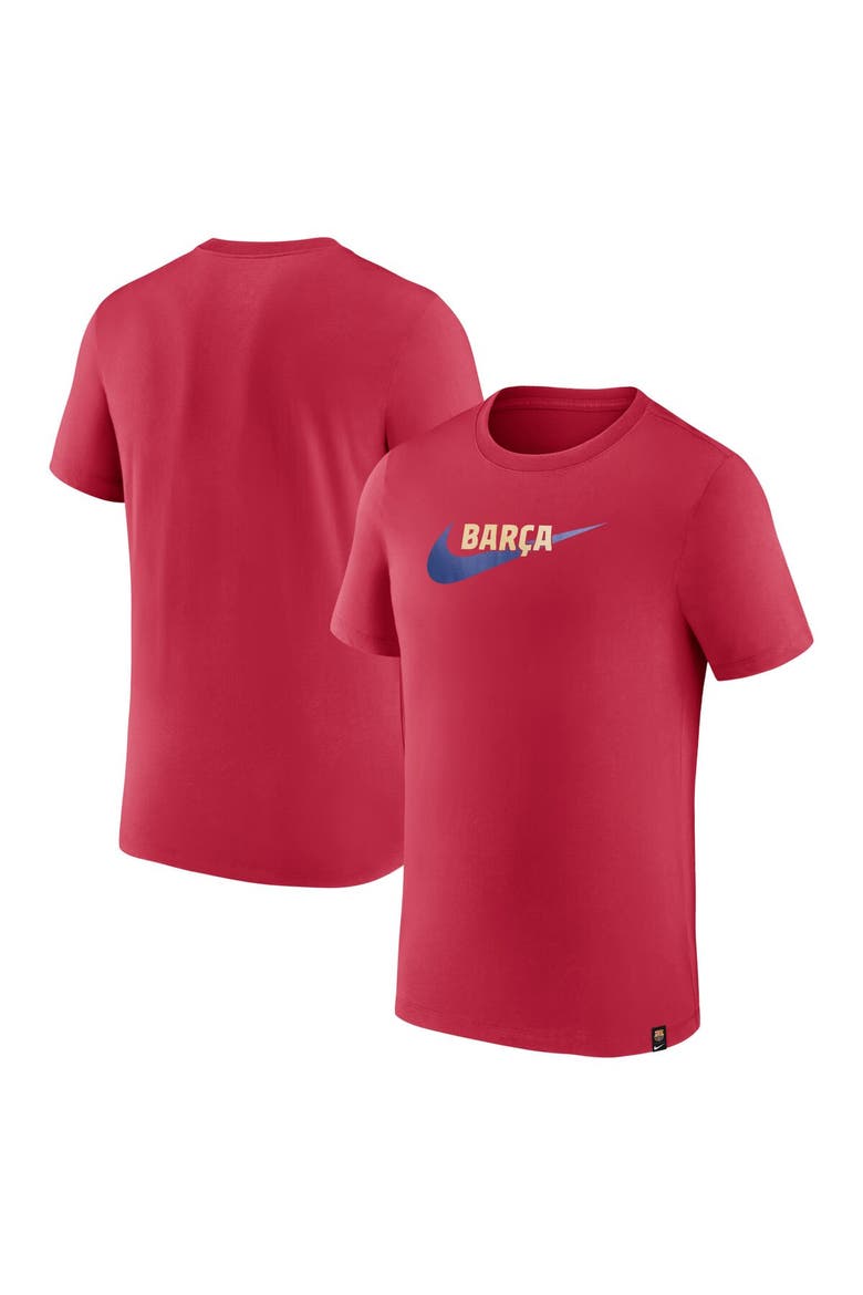 Men's  Nike  Red Barcelona Drac Pack Swoosh T-Shirt, Main, color, Red