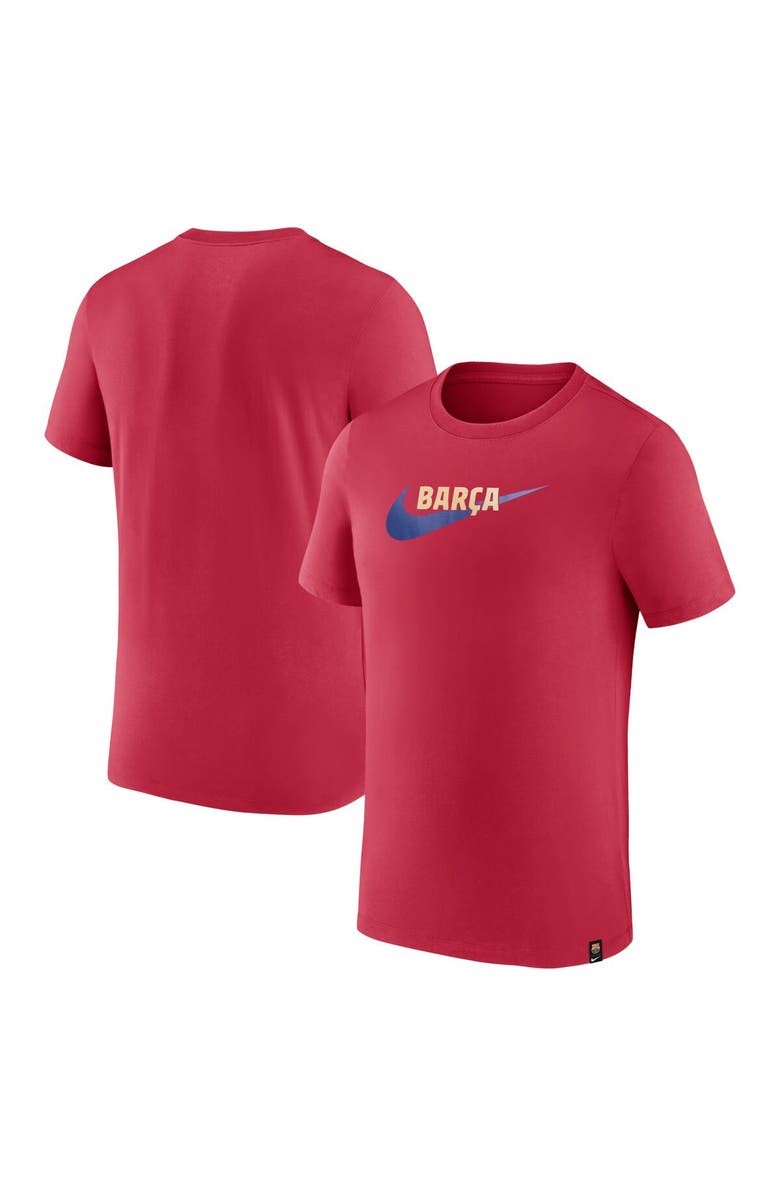 Nike Men's  Nike  Red Barcelona Drac Pack Swoosh T-Shirt, Main, color, 