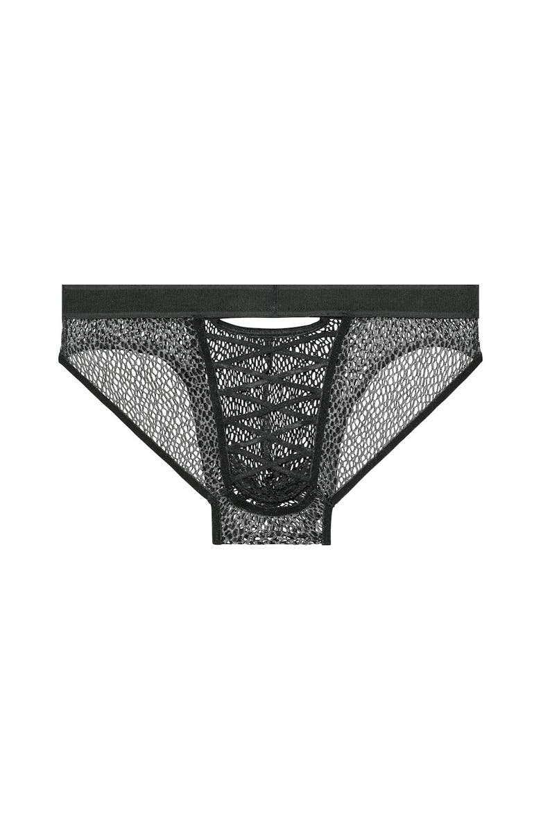 HOM Night Universe Lace Front Mini Briefs, Alternate, color, Silver Grey