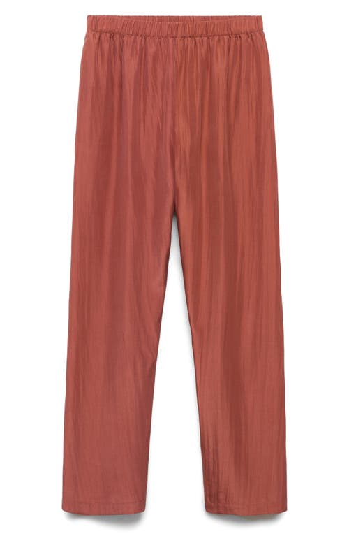 Mango Habotai Silk Pajama Pants In Orange