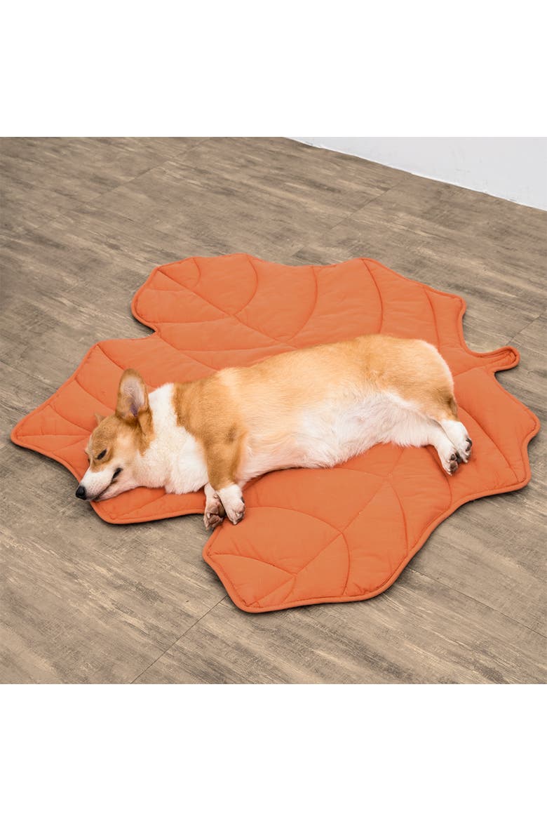 Leaf Shape Pet Blanket, Alternate, color, Maple Red