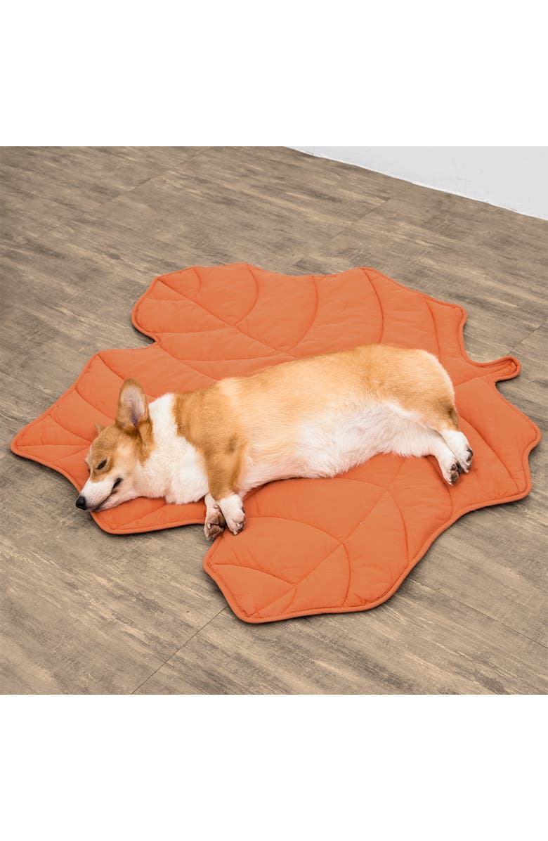 FunnyFuzzy Leaf Shape Pet Blanket, Alternate, color, Maple Red